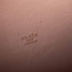 Pre Owned Alaia Beige Laser Cut Leather Mina Tote