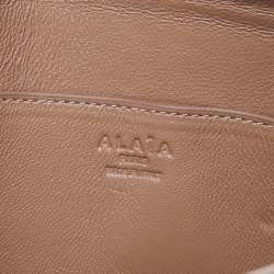 Pre Owned Alaia Beige Leather Grommet Embellished Envelope Clutch