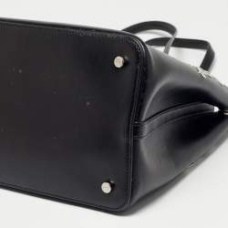 Alaia Black Leather Eyelet Embellished Tote