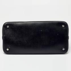 Alaia Black Leather Eyelet Embellished Tote