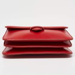 Pre Owned Alaia Red Leather Flap Crossbody Bag