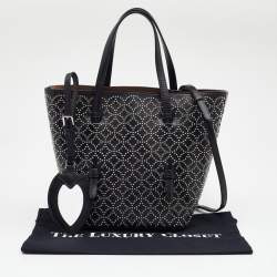 Pre Owned Alaia Black Leather Studded Tote