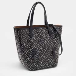 Pre Owned Alaia Black Leather Studded Tote