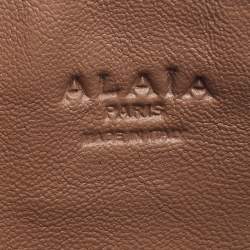 Pre Owned Alaia Black Leather Laser Cut Out Mina Shopper Tote