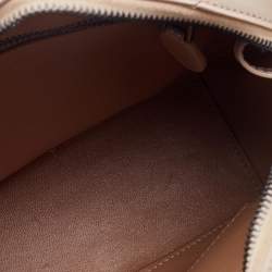 Pre Owned Alaia Beige Leather Laser Cut Out Bowler Bag