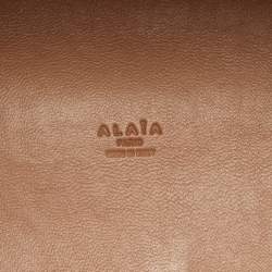 Alaia Black/White Leather Laser Cut Tote