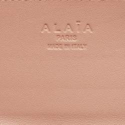 Alaia Beige Leather Flap Continental Wallet