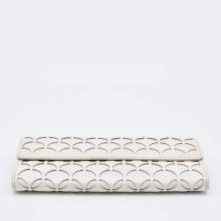 Alaia Beige Leather Flap Continental Wallet