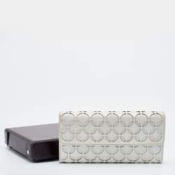 Alaia Beige Leather Flap Continental Wallet