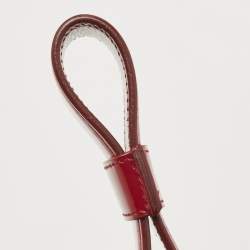 Alaia Burgundy Leather Laser Cut Bucket Bag