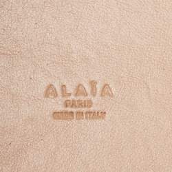 Alaia Black Leather Laser Cut Mina Tote
