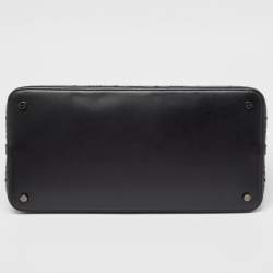 Alaia Black Leather Laser Cut Mina Tote