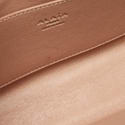 Pre Owned Alaia Black Patent Leather Studded Flap Clutch 