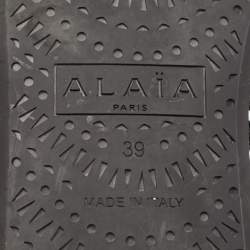 Pre Owned Alaia Black Mesh and Patent Leather Angele Ballet Flats Size 39