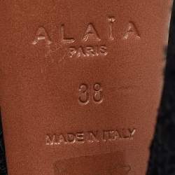Alaia Black Calfhair and Suede Platform Pumps Size 38