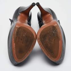Alaia Black Leather Platform Mary Jane Pumps Size 38