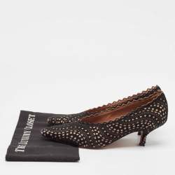 Pre Owned Alaia Black/Beige Suede Pointed Toe Pumps Size 39