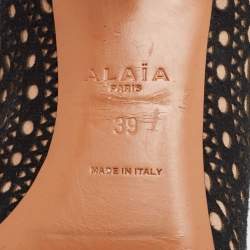 Pre Owned Alaia Black/Beige Suede Pointed Toe Pumps Size 39