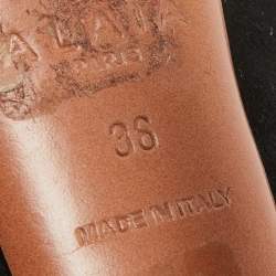 Pre Owned Alaia Black Suede Knee Length Boots Size 36