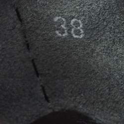 Pre Owned Alaia Black Patent Leather LA Trainers High Top Sneakers Size 38