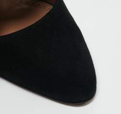 Alaia Black Suede and Elastic Cross Strap Pumps Size 38