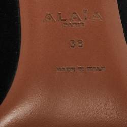 Alaia Black Suede and Elastic Cross Strap Pumps Size 38