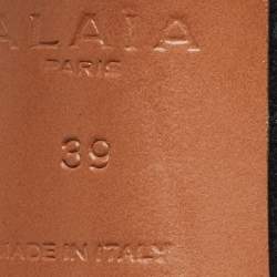 Pre Owned Alaia Black Suede Bombe Ankle Strap Sandals Size 39