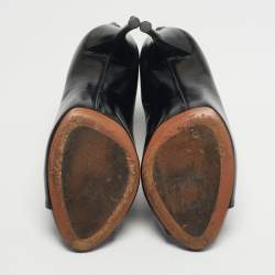 Pre Owned Alaia Black Leather Platform  Gladiator Sandals Size 39