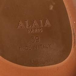 Pre Owned Alaia Black Suede Gomet Embellished Ankle Boots Size 39