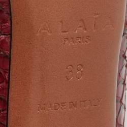 Pre Owned صندل علايا جلد مجدول أسود/رصاصي سير كاحل مقاس 39.5