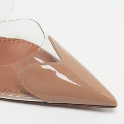 مملوكة مسبقًا Alaia le coeur Size 38.5 Two Tone Patent Leather and PVC Mules