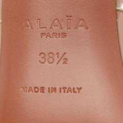 مملوكة مسبقًا Alaia le coeur Size 38.5 Two Tone Patent Leather and PVC Mules