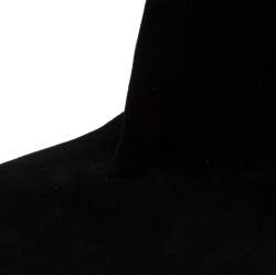 Alaia Black Suede Leather Platform Ankle Length Boots Size 38.5