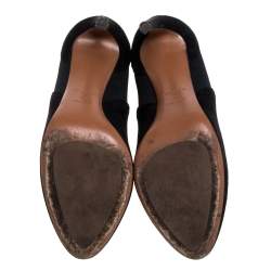 Pre Owned Alaia Black Suede Slip On Ankle Boots Size 40