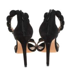 Pre Owned Alaïa Black Suede Bombe Sandals Size 38