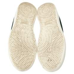 Pre Owned Alaia Green Velvet Laser Cut Lace Up Sneaker Size 36