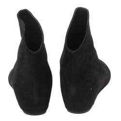 Pre Owned Alaia  Black Suede Mariah Ankle Boots Size 39.5