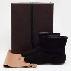 Alaia Black Suede Ankle Length Boots Size 39