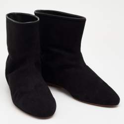 Alaia Black Suede Ankle Length Boots Size 39