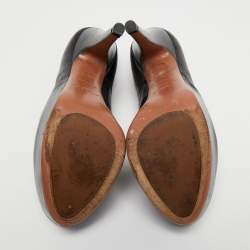 Alaia Black Leather Platform Pumps Size 39.5