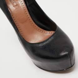 Alaia Black Leather Platform Pumps Size 39.5