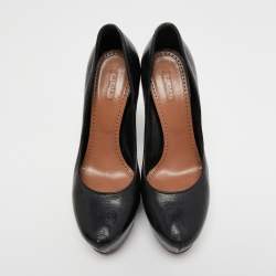 Alaia Black Leather Platform Pumps Size 39.5