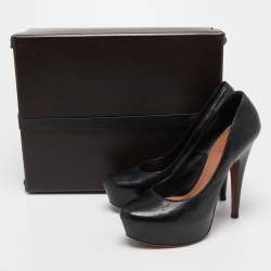 Alaia Black Leather Platform Pumps Size 39.5
