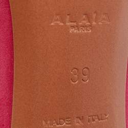 Alaia Pink Suede Studded Strappy Ankle Strap Sandals Size 39