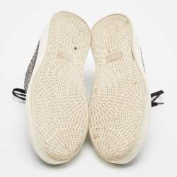 Pre Owned Alaia Black Laser Cut Leather Low Top Sneakers Size 36