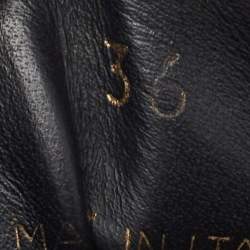 Pre Owned Alaia Black Laser Cut Leather Low Top Sneakers Size 36