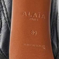Alaia Black Leather Ankle Boots Size 39