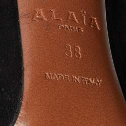 Pre Owned Giuseppe Zanotti Black Suede Ankle Zip Booties Size 38