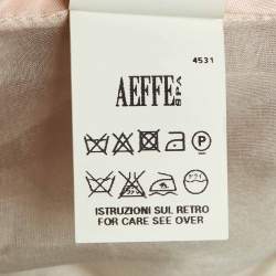 Pre Owned Alberta Ferretti Pink Linen & Silk Pleated Sleeveless Dress M