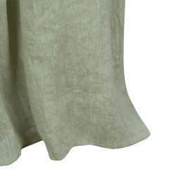Pre Owned Alberta Ferretti Pistachio Green Linen Ruched Strapless Maxi Dress M